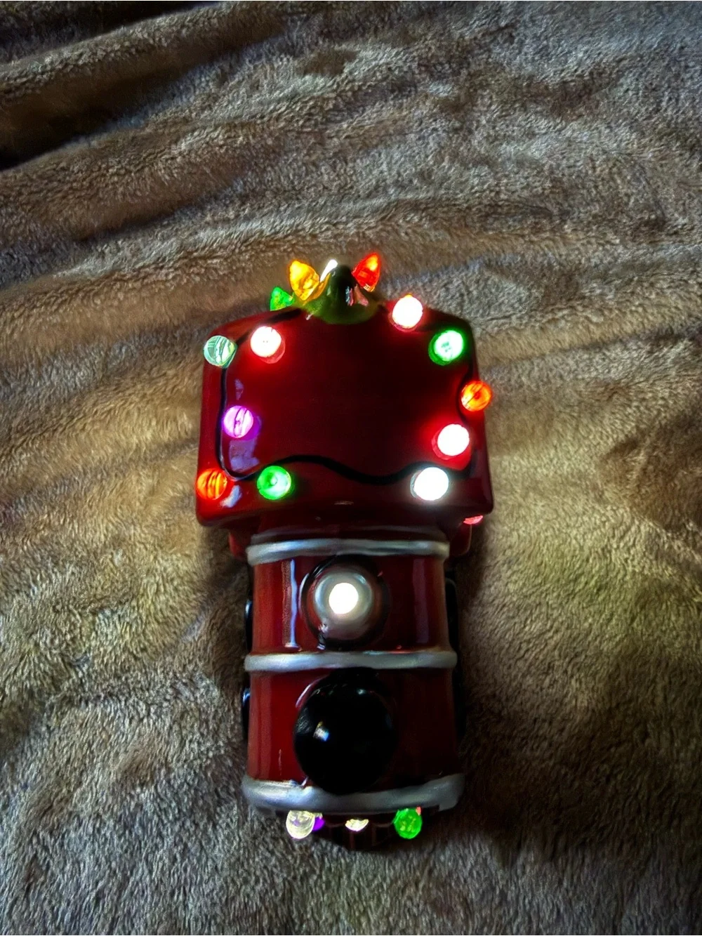 Christmas Is Forever Mini Farmhouse Christmas Light up Ceramic Train
